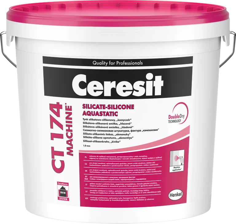 Ceresit CT174 - HYBRID silicone render 1.0mm - Hand+Machine - 25kg