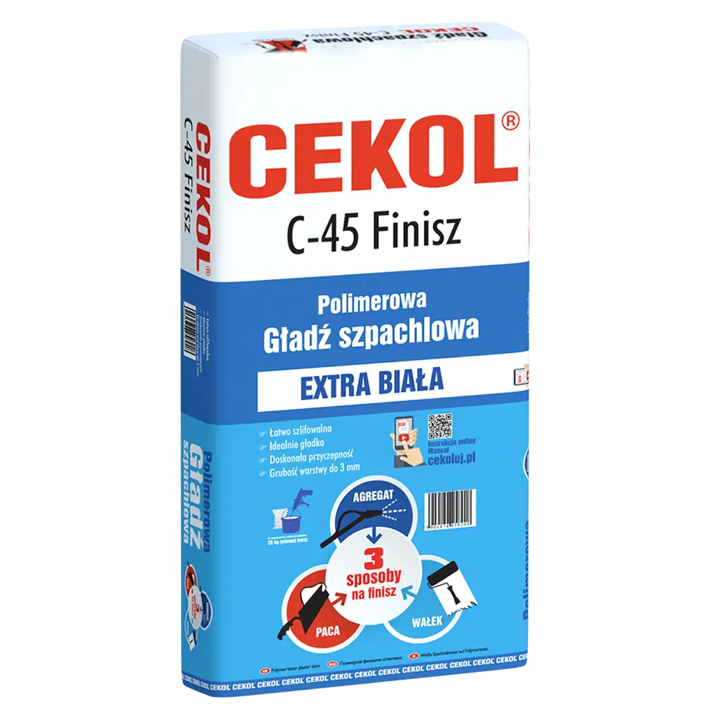 Cekol C-45 Finisz plaster compound for thin layers - 20kg