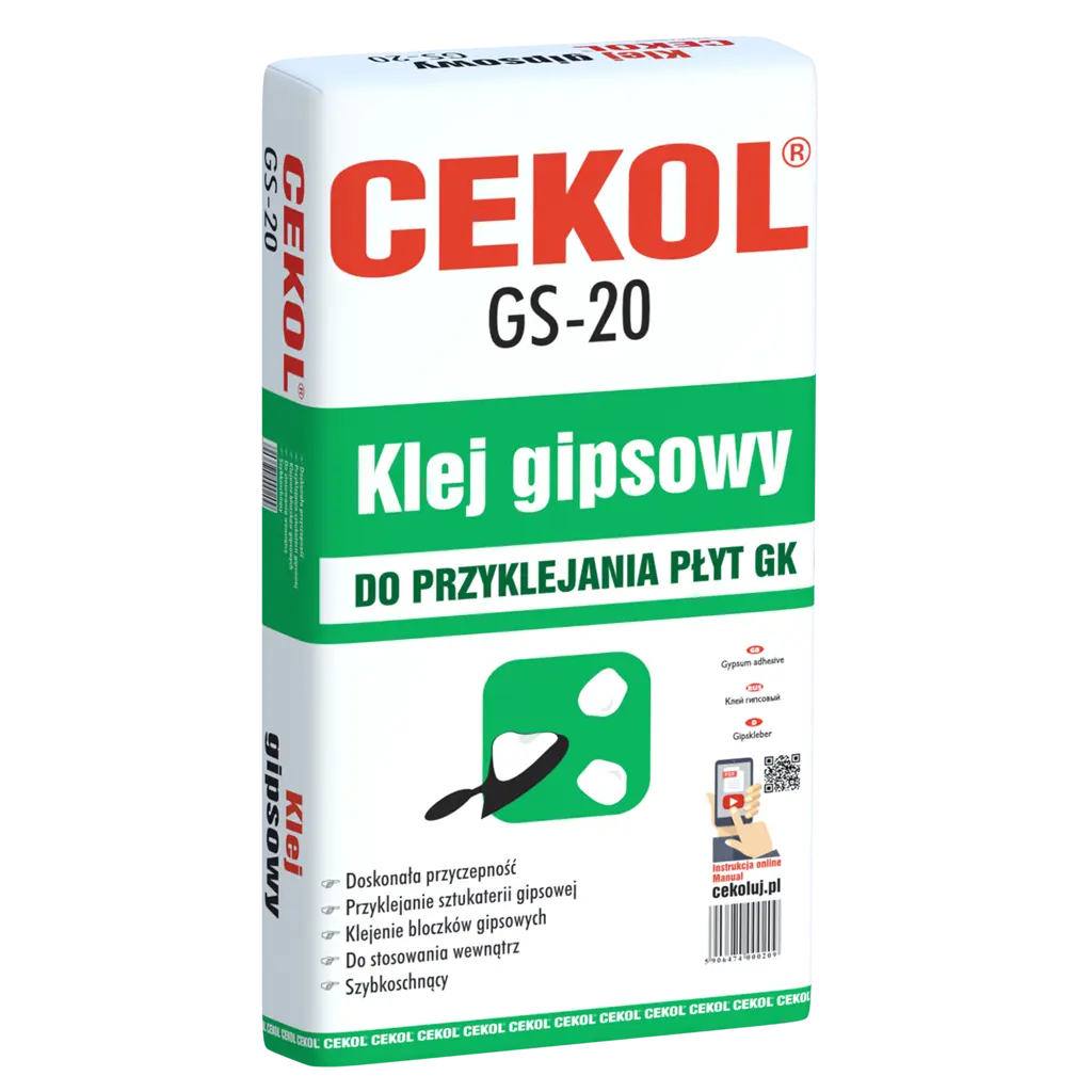 Cekol GS-20 gypsum adhesive - 20kg