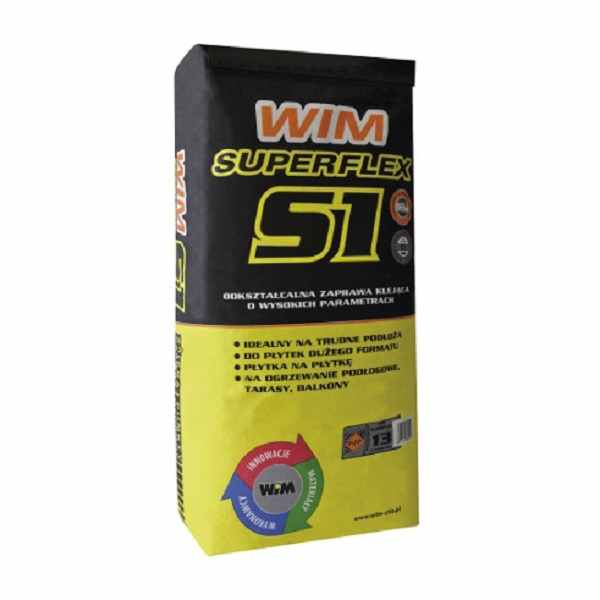 WIM SUPERFLEX S1 highly flexible adhesive for tiles - 25kg