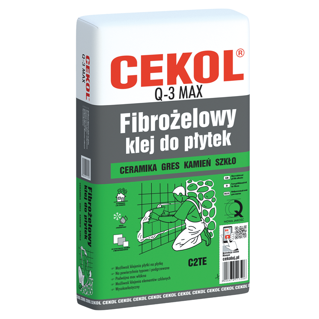 CEKOL Q-3 MAX FIBROGEL TILE ADHESIVE 20kg