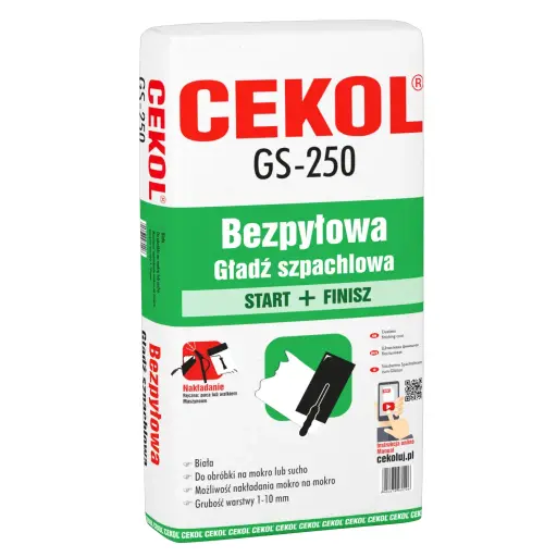 [100402] Cekol GS-250 Dustless Plaster Start+Finish 20Kg